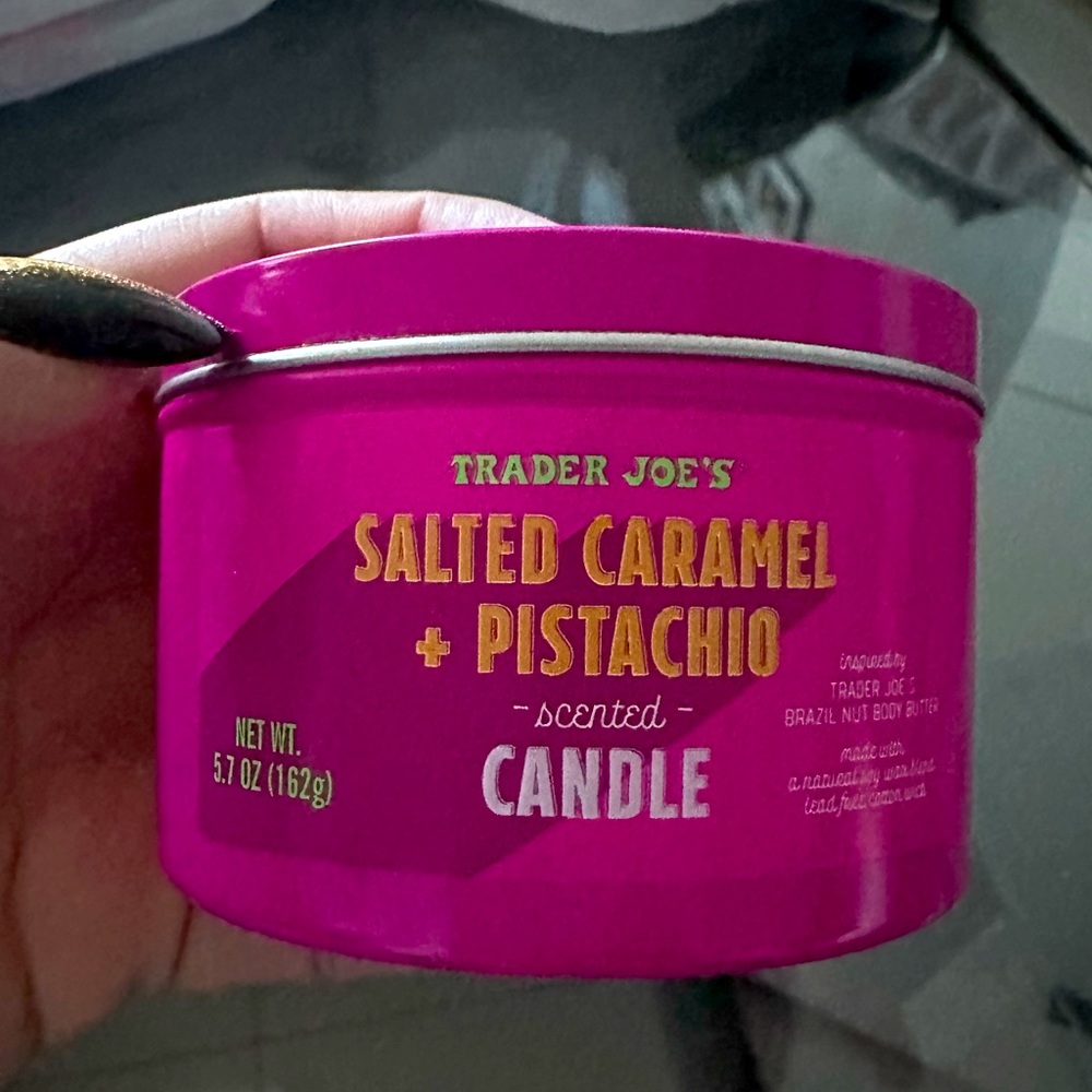 ✨ VIRAL TRADER JOES SALTED CARAMEL & PISTACHIO CANDLE 💕